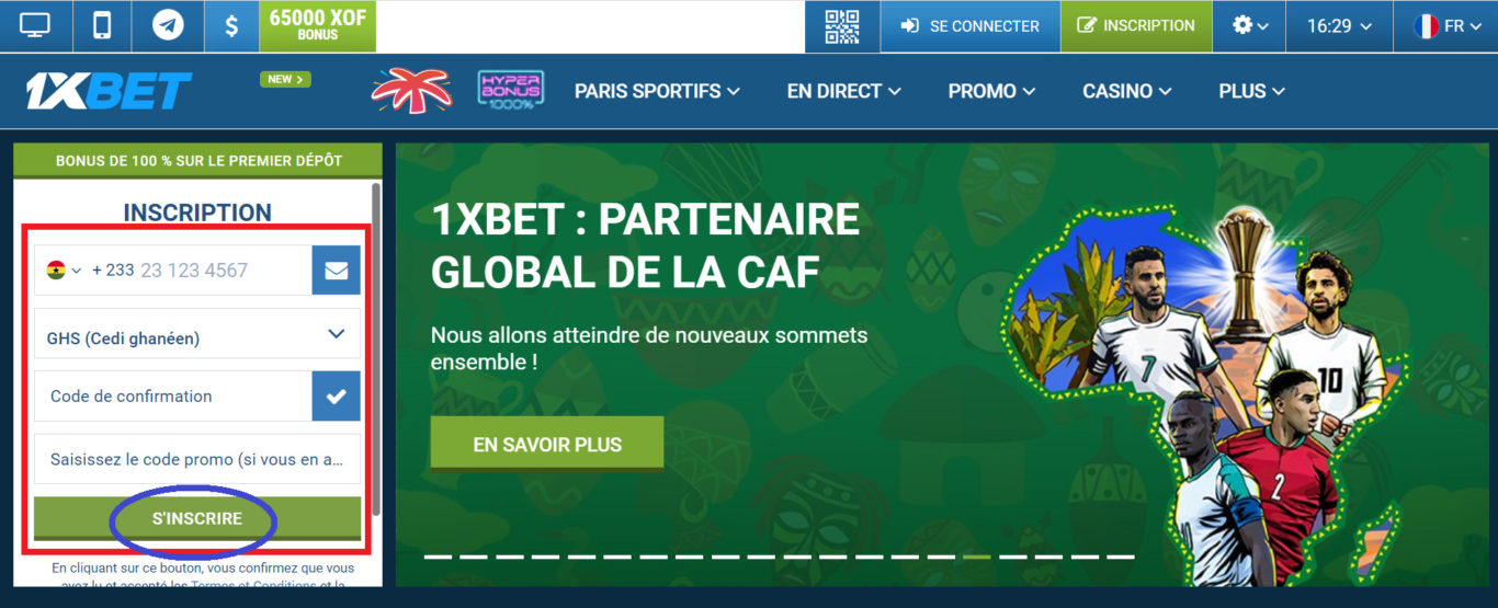 Processus de vérification du compte 1xBet